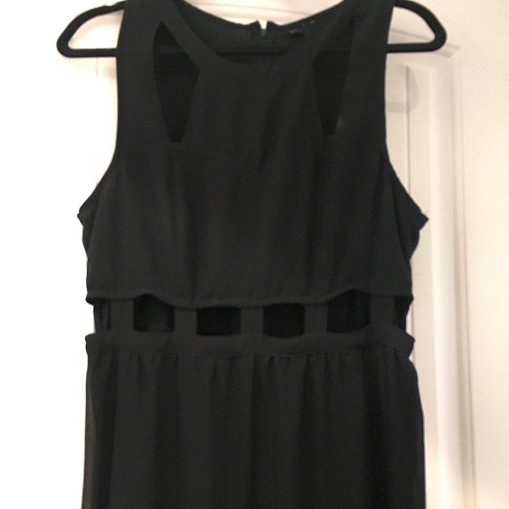 Black H&M peek a boo midriff Maxi dress